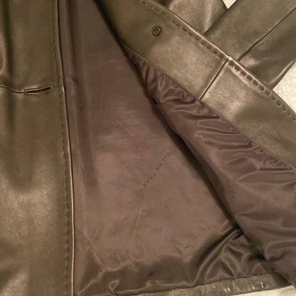 Ellen Tracy fits Medium NWOT Black Leather Jacket GORGEOUS - Picture 9 of 13